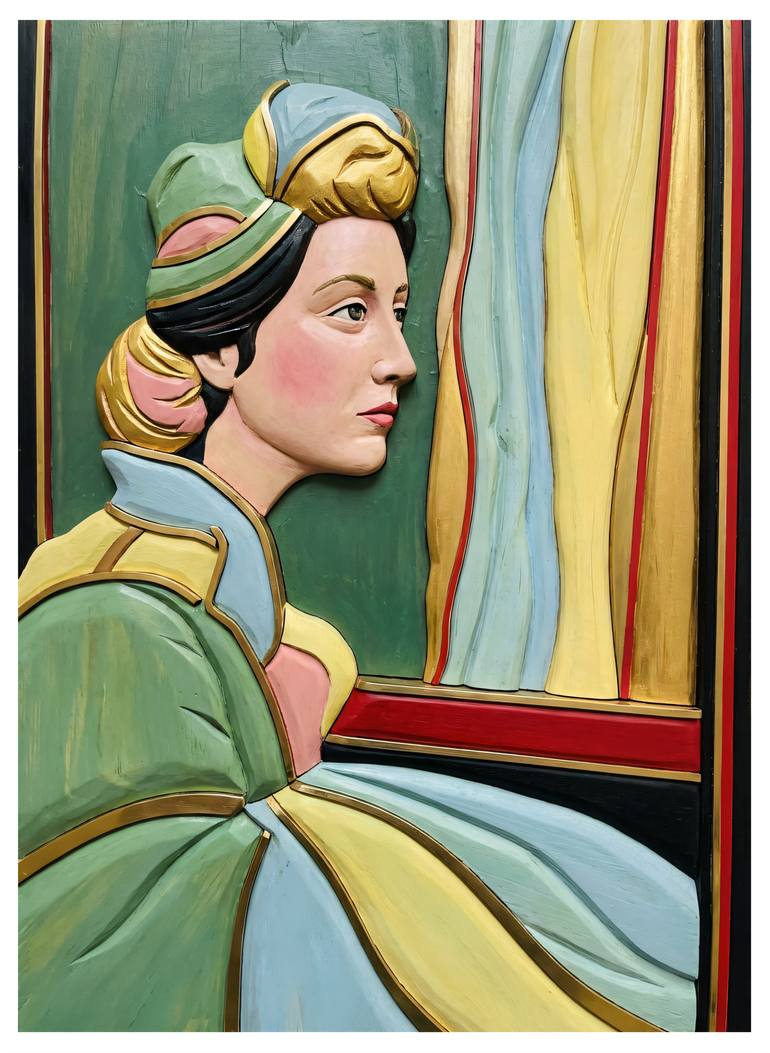 Original Women Digital by Smadar Lomnitz | Art Deco Art on Paper | Old Fashioned