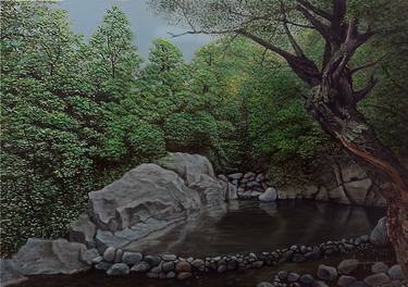 Print of Realism Landscape Paintings by Aram Lalayan