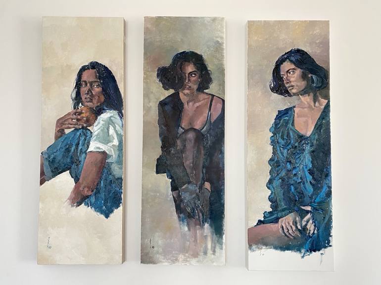 Original Contemporary People Painting by Sevil Alieva
