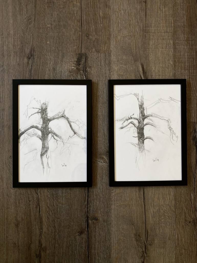 Original Graphics And Animation Botanic Drawing by Sevil Alieva