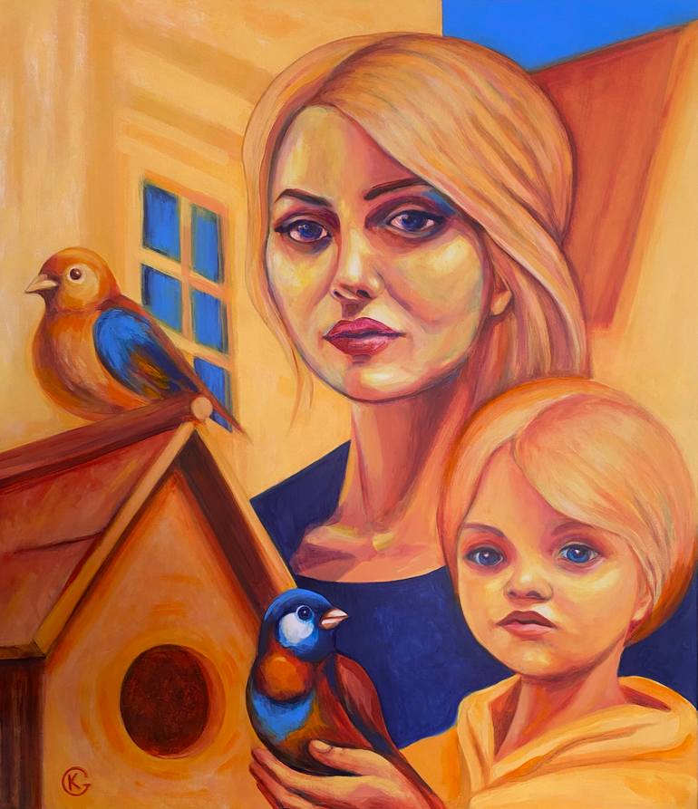 Original Contemporary People Painting by Katerina Grancharova