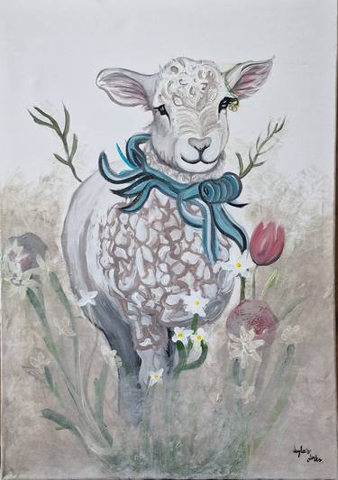 Original Expressionism Animal Painting by Leyla Arslan Özcan