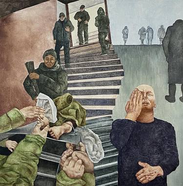 Original Surrealism Political Paintings by Barbara Simcoe