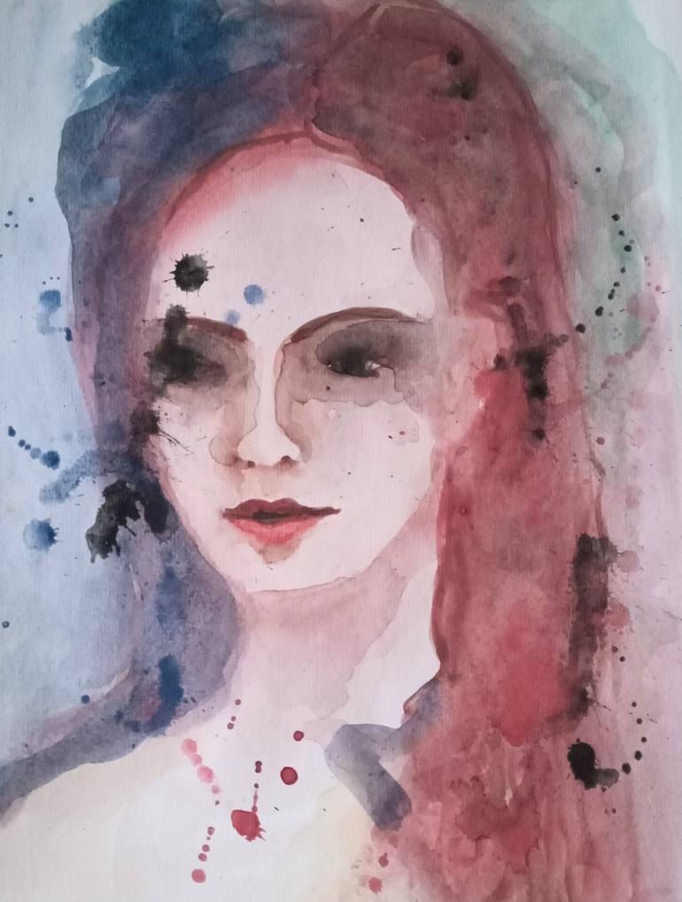 Original Contemporary Portrait Painting by Inés Alvarado