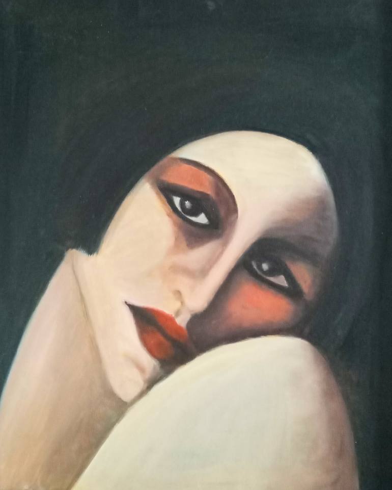 Original Figurative Women Painting by Inés Alvarado