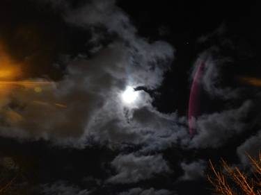 Night confrontation of the moon and clouds thumb