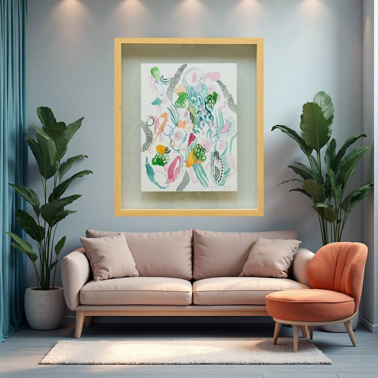 Original Abstract Expressionism Abstract Painting by Patricia Geraldine Thebez