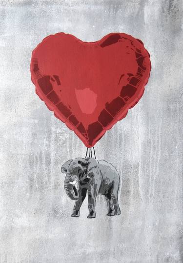 Elephant with the Heart Balloon - Berlin thumb