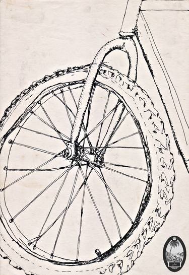 Print of Bicycle Drawings by Chicken Rooster