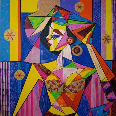 Original Cubism Women Paintings by Elena Wink