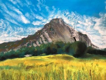 Original Expressionism Landscape Drawings by Muhammad Zahid Khan