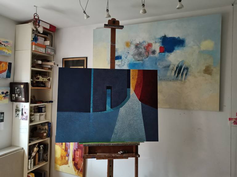 Original Abstract Expressionism Outer Space Painting by Tomàs Sunyol