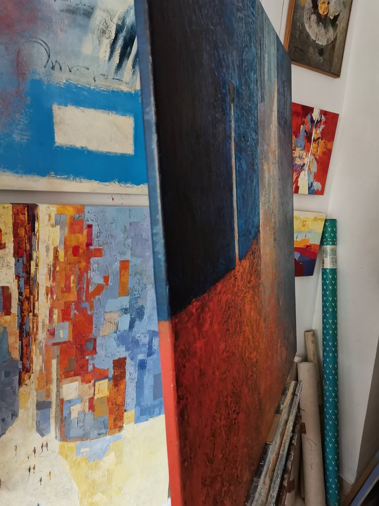 Original Abstract Expressionism Architecture Painting by Tomàs Sunyol