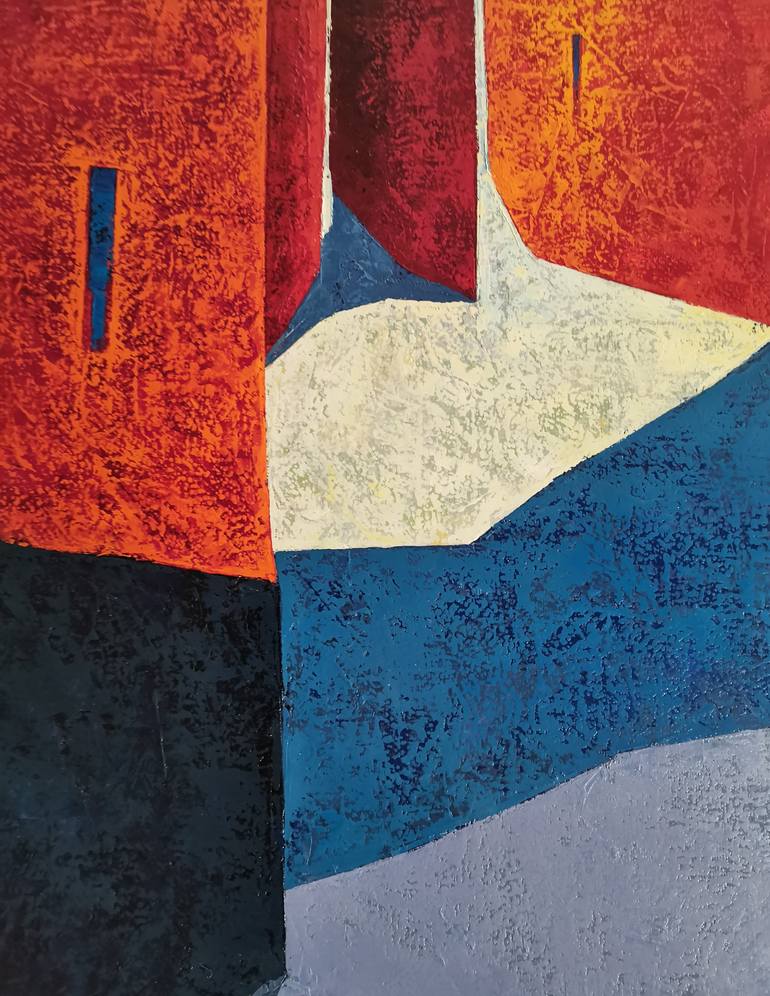 Original Abstract Expressionism Architecture Painting by Tomàs Sunyol