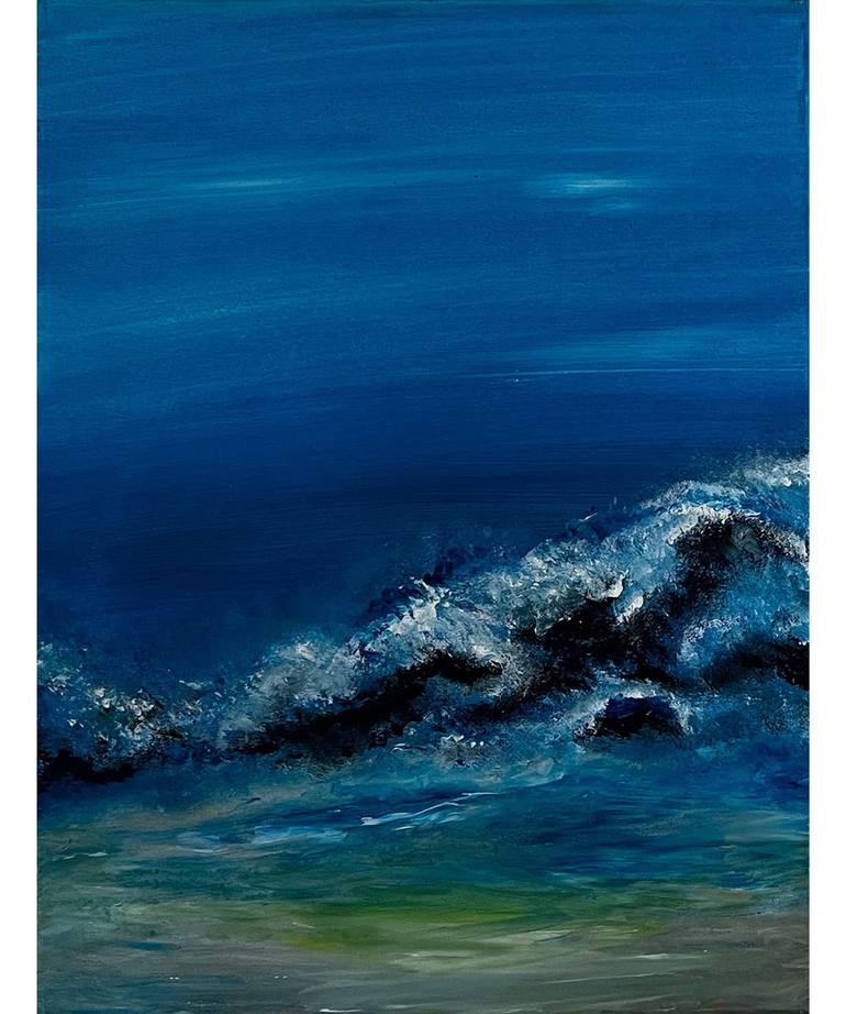 Original Abstract Beach Painting by Trisha Chin