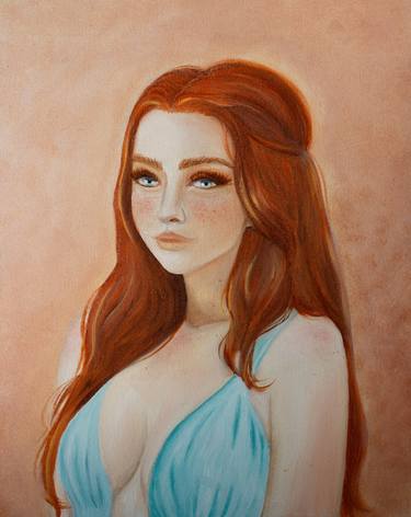 Original Portraiture Women Paintings by Giselly Rocha