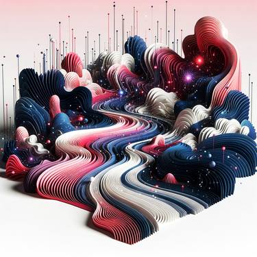 Print of Abstract Digital by Lulu Sarina