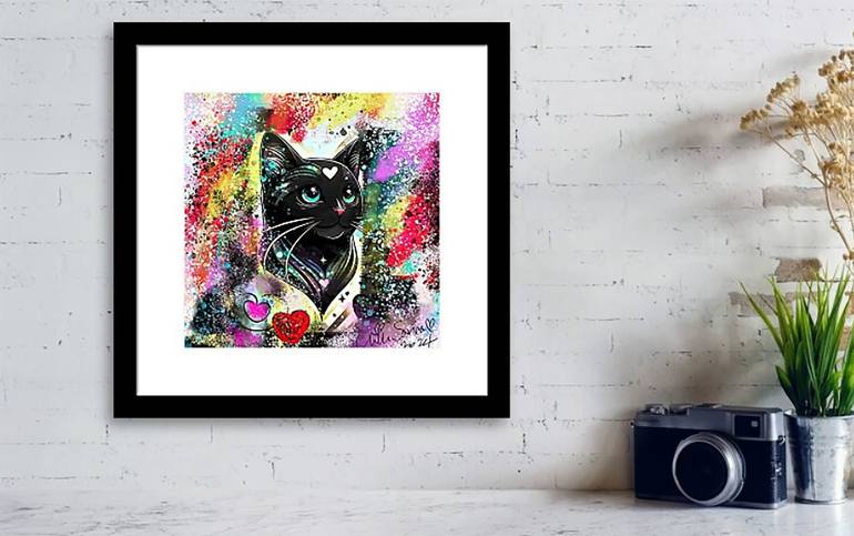 Original Figurative Cats Digital by Lulu Sarina