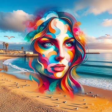 Print of Pop Art Beach Digital by Lulu Sarina