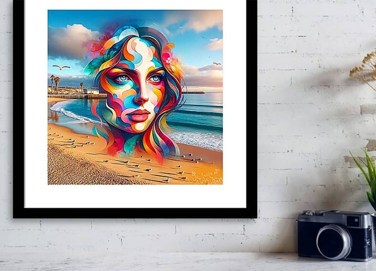 Original Pop Art Beach Digital by Lulu Sarina