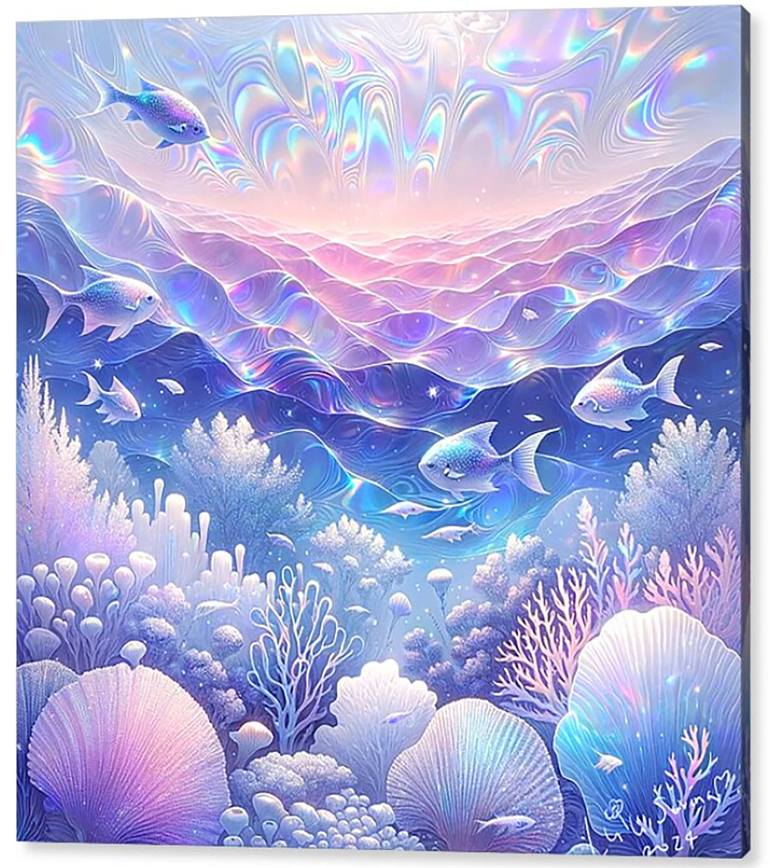 Original Seascape Digital by Lulu Sarina