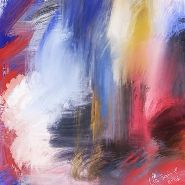 Original Color Field Painting Abstract Digital by Lulu Sarina