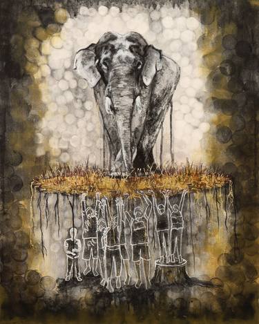 Original Contemporary Animal Paintings by Praveena Parepalli