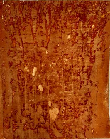 Untitled work imprinted with natural manhole rust on paper thumb