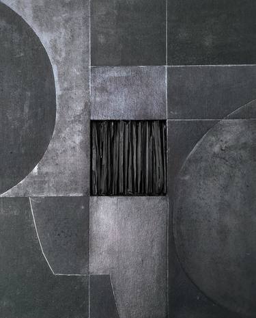 Original Black & White Abstract Mixed Media by Antonio Buonfiglio
