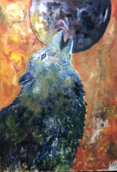 Original Abstract Expressionism Animal Paintings by Yehya Nofal
