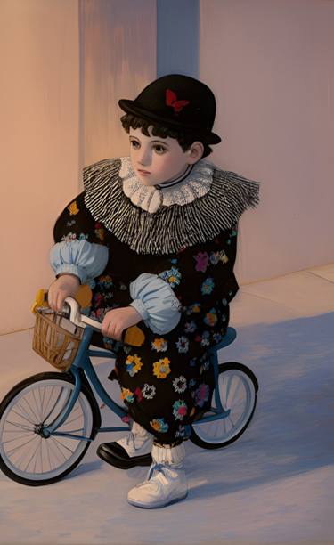 "Pierrot with bicycle" thumb