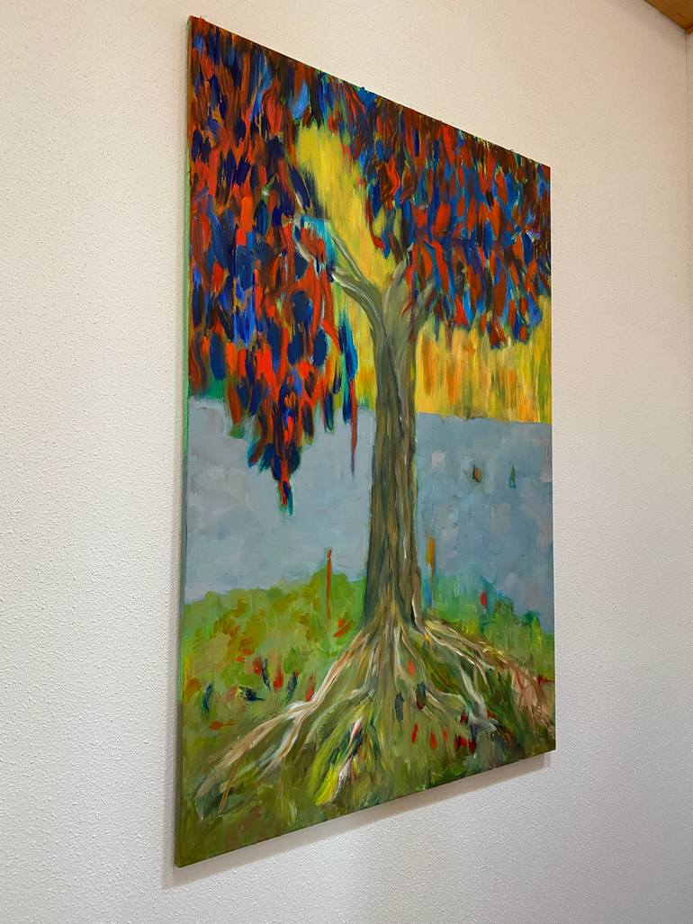Original Expressionism Nature Painting by Andrea Wimmer