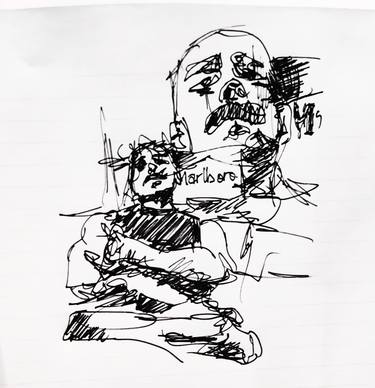 Original Figurative Men Drawings by Anthony Webster