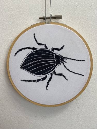 Whispers Of The Deep: The Water Beetle Embroidery thumb