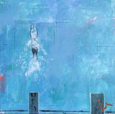 Original Abstract Expressionism Sports Paintings by Silvia Lehmann