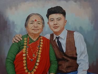 Original People Painting by Akash Gurung