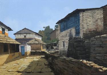 Original Realism Architecture Paintings by Akash Gurung