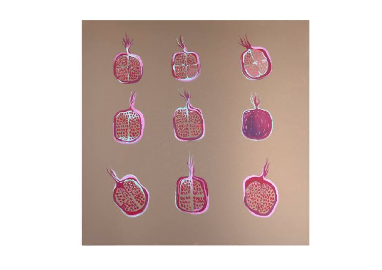 Original Algorithmic Botanic Painting by Munissa Guliyeva