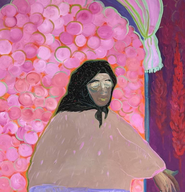 Original Impressionism Women Painting by Munissa Guliyeva