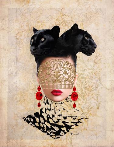 Original Women Mixed Media by Sara Akbari