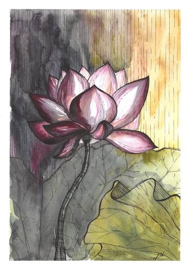 Original Art Deco Botanic Mixed Media by Alona Сherniavska