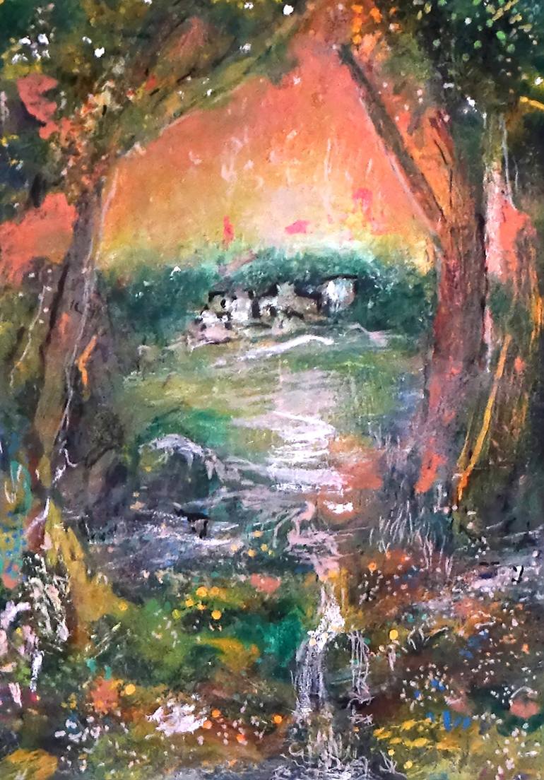 Original Impressionism Landscape Painting by Andrew Johns