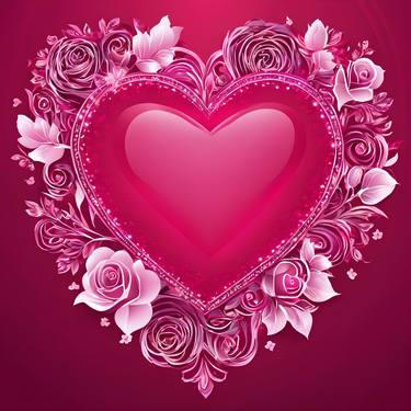heart, love, valentine, pink, flower, romance thumb