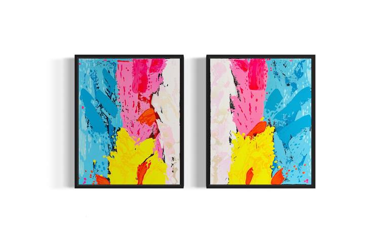 Original Abstract Expressionism Abstract Painting by Bahar Rose