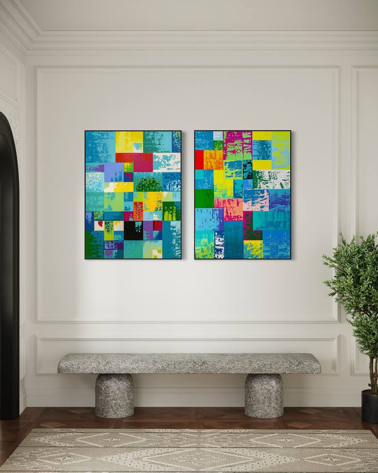 Original Abstract Expressionism Abstract Painting by Bahar Rose