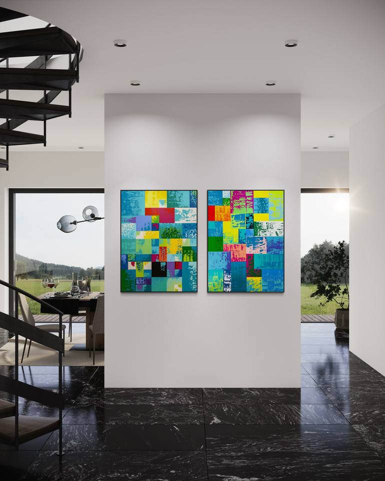 Original Abstract Expressionism Abstract Painting by Bahar Rose