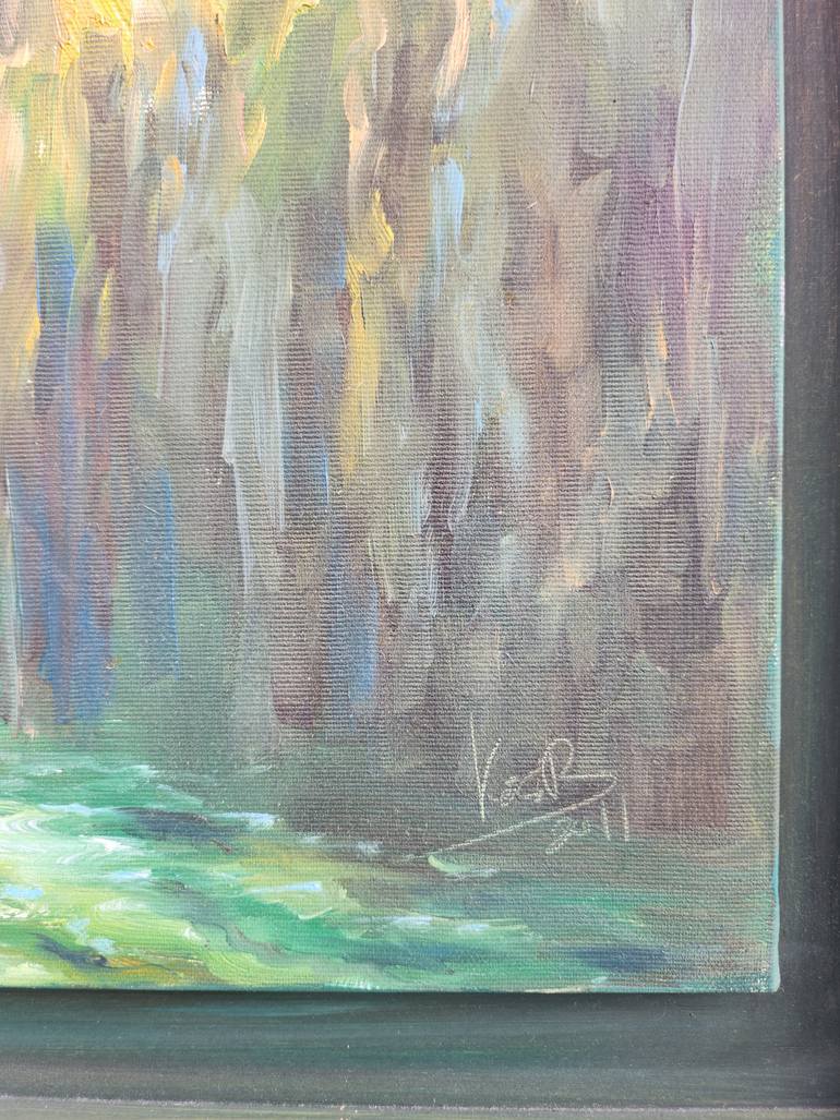 Original Impressionism Rural Life Painting by Boris Kos