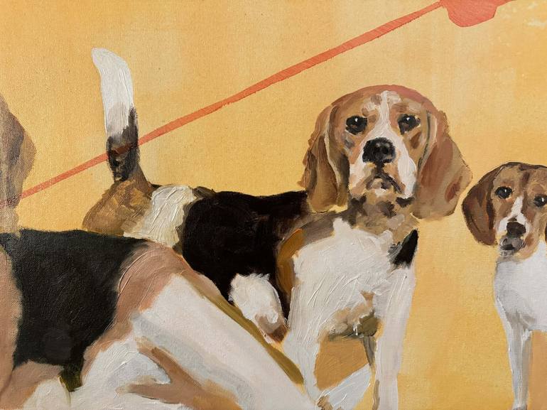 Original Realism Dogs Painting by Moises Issi