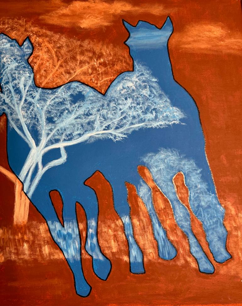 Original Surrealism Animal Painting by Moises Issi
