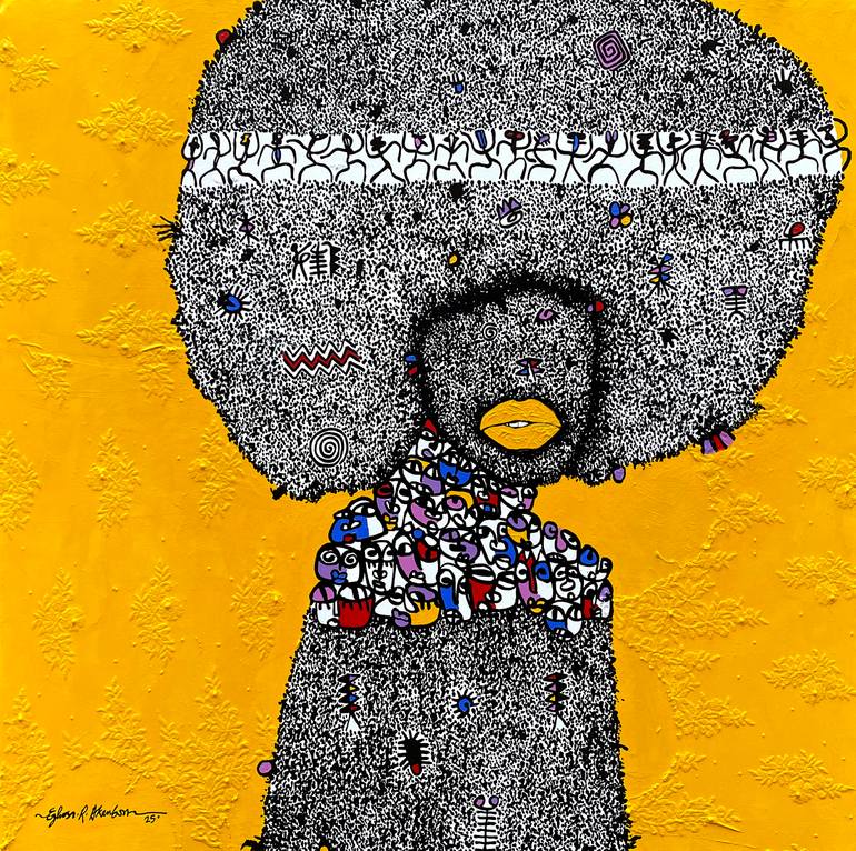 Original Abstract Mixed Media by Eghosa Raymond Akenbor | Abstract Art on Acrylic | Bold and Beautiful Collection 2